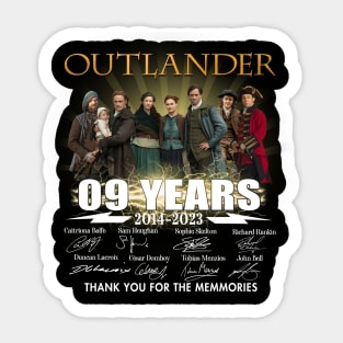 08 Years Outlander Anniversary Thank You For The Memories Movie Sticker